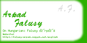 arpad falusy business card